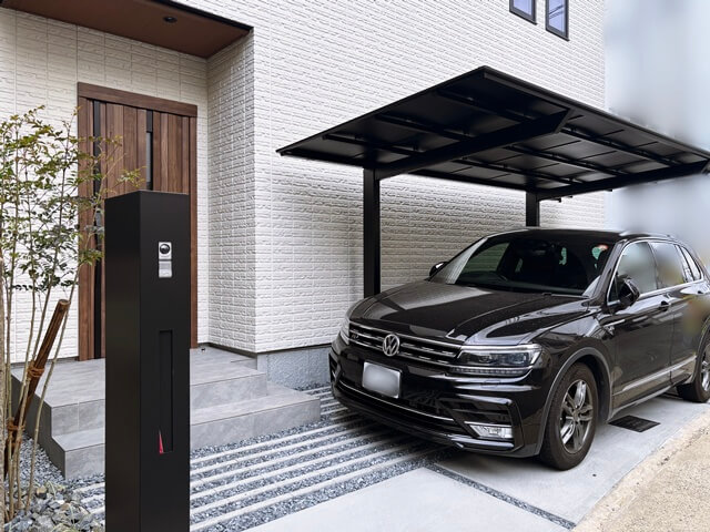 【ダイワハウス】デザインブロックを効果的に使ったオープン外構|京都・滋賀の外構施工例